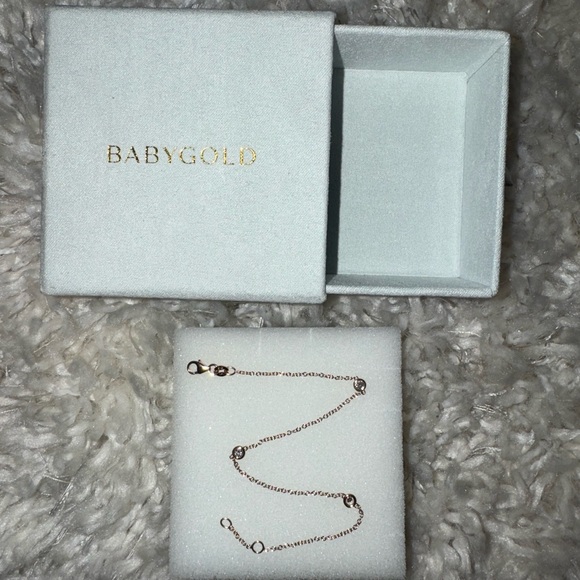 Baby Gold Accessories - BABYGOLD 14k rose gold + Gold Dimond Bracelet
